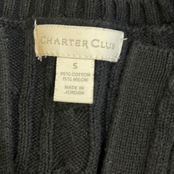 Charter Club Cable Knit Pullover Sweater Size Small Fall Winter Cotton Preppy - Picture 3 of 4